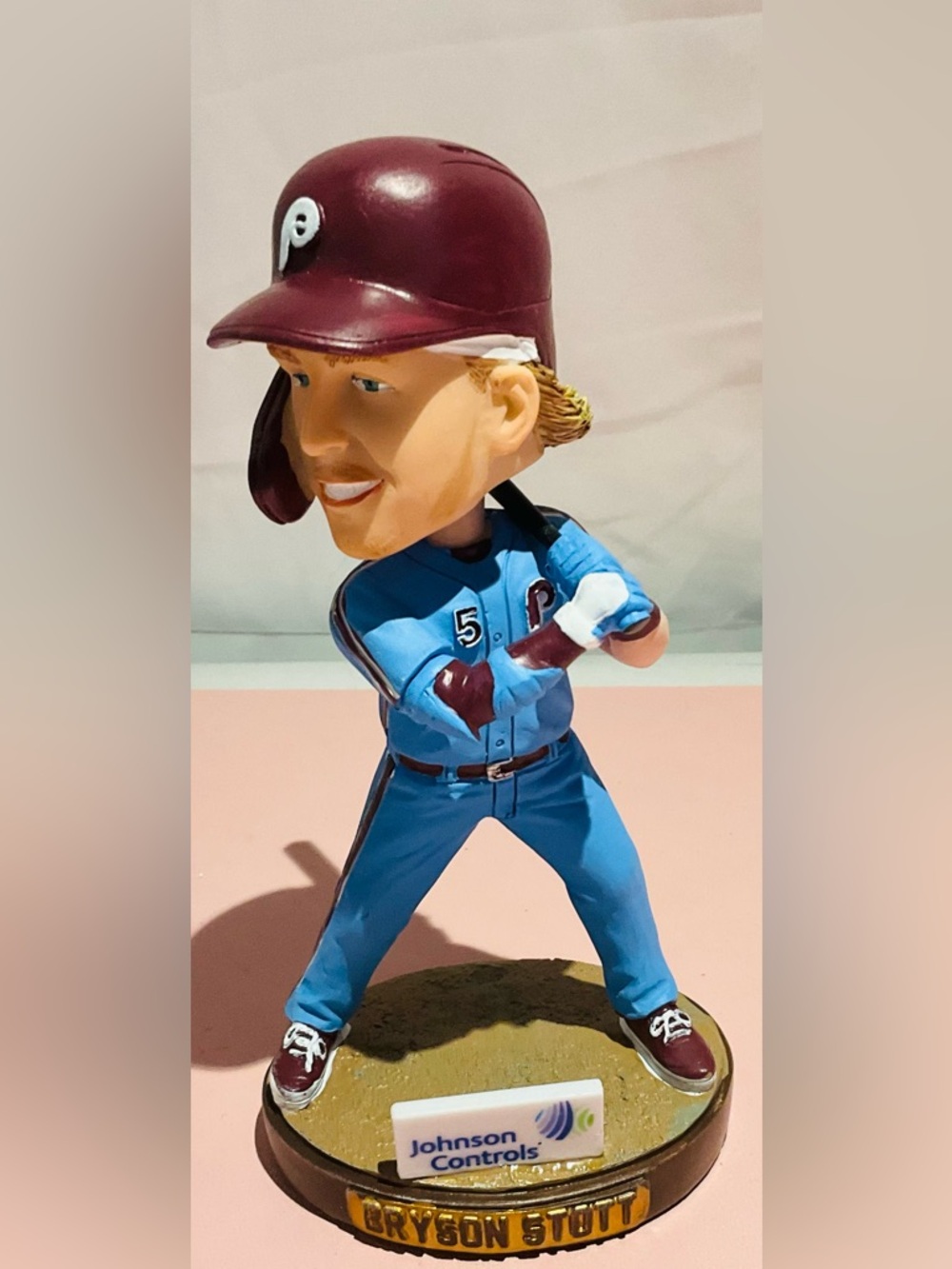 ⚾️Bryson Stott Phillies Bobblehead - Blue Uniform, Maroon Helmet